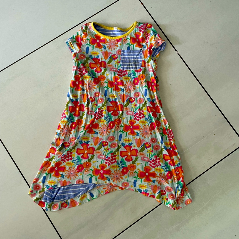 Matilda Jane Floral Kids Dress - Red and Blue